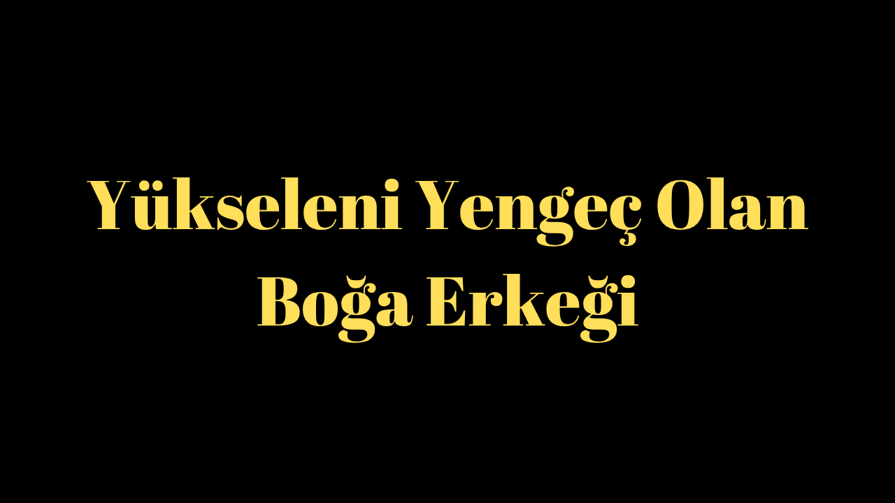Yükseleni Yengeç Olan Boğa Erkeği